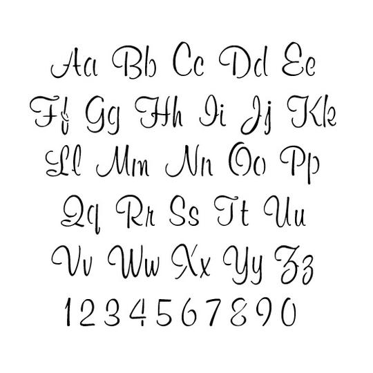 Free Printable Cursive Letter Stencils