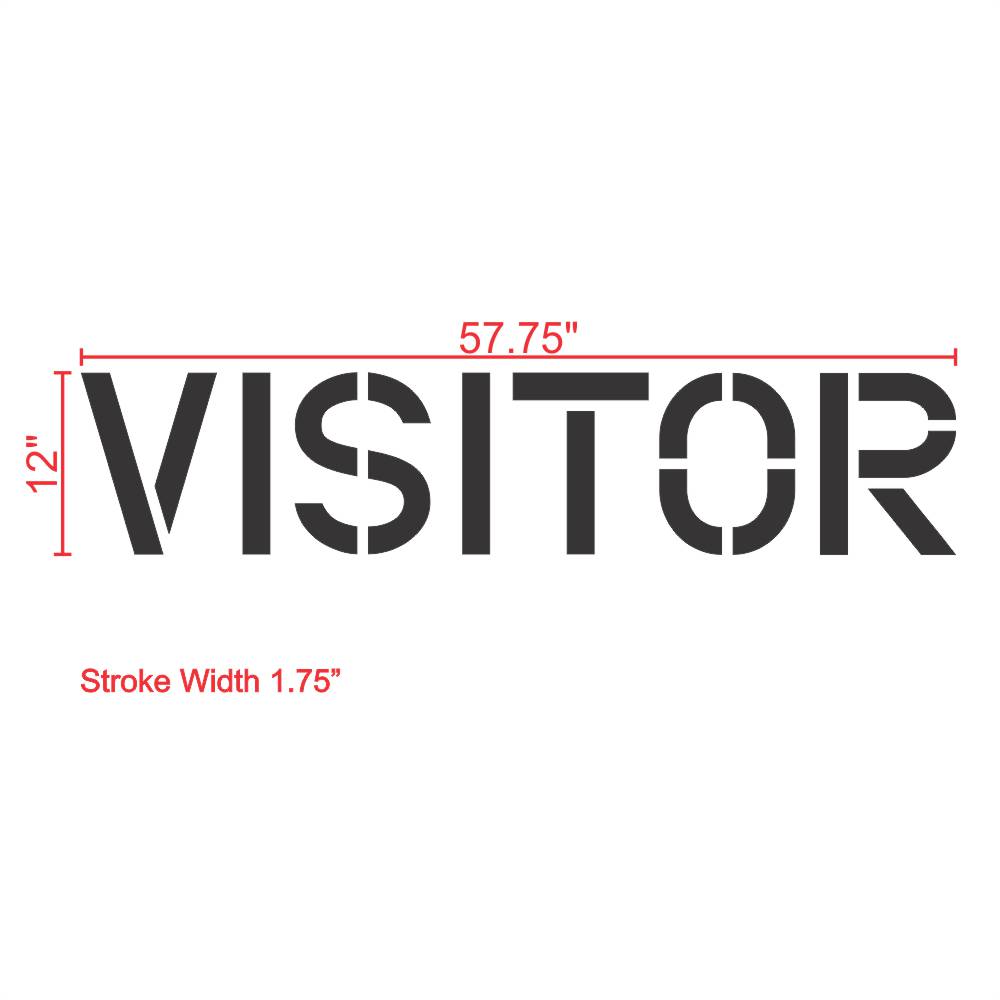Visitor Stencil - 4 Parking Lot Visitor Stencil