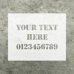 Your text here image. Design your own Stencil!