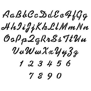 Stencil Font Letter and Number Stencil Sets Complete / 1 / 10 mil  medium-duty