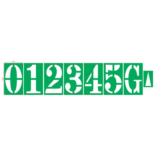 Football Field Numbers Stencil