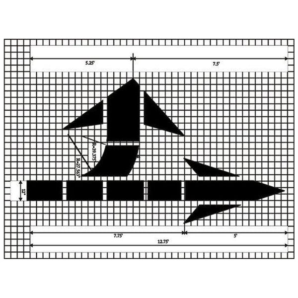 Straight Arrow Stencil MUTCD standard