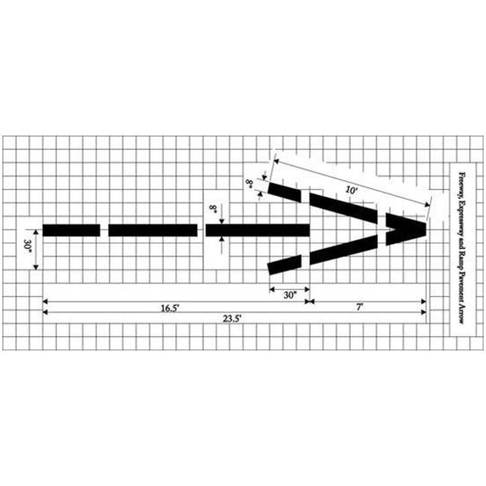 Straight Arrow Stencil MUTCD standard