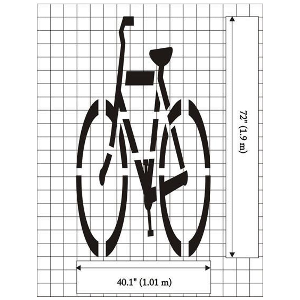 Bike Symbol MUTCD Pavement Marking Stencils – Promote Bike Lane Safety ...