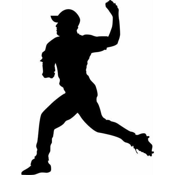 Baseball player silhouette, Baseball pitcher clipart, Baseball sports