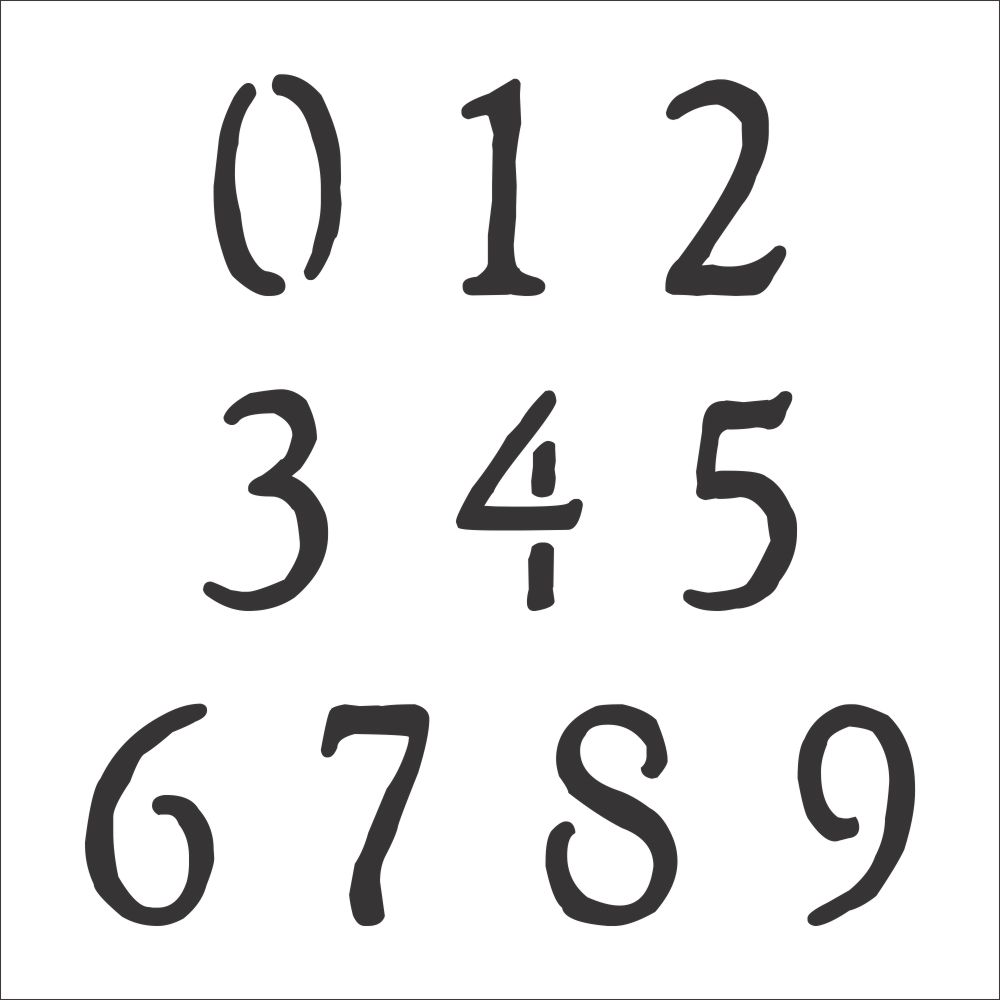 Rustic Number Stencil Set 