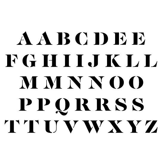 Harrington Font Number Stencil, Stencil Numbers