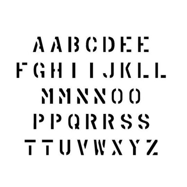 2 Inch Small Letter Stencils, 43 Pcs Alphabet Font Sizes: 2