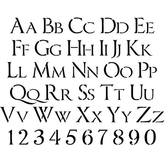 Script Letter and Number Stencil Sets