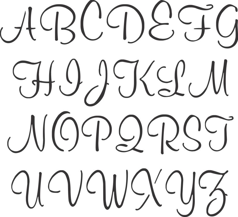 Script Letter Stencil Sets