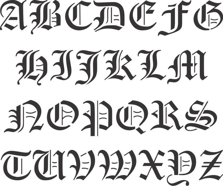 Temporary Tattoo Letters - Celtic Alphabet Writing Script Black Waterproof  Party | eBay