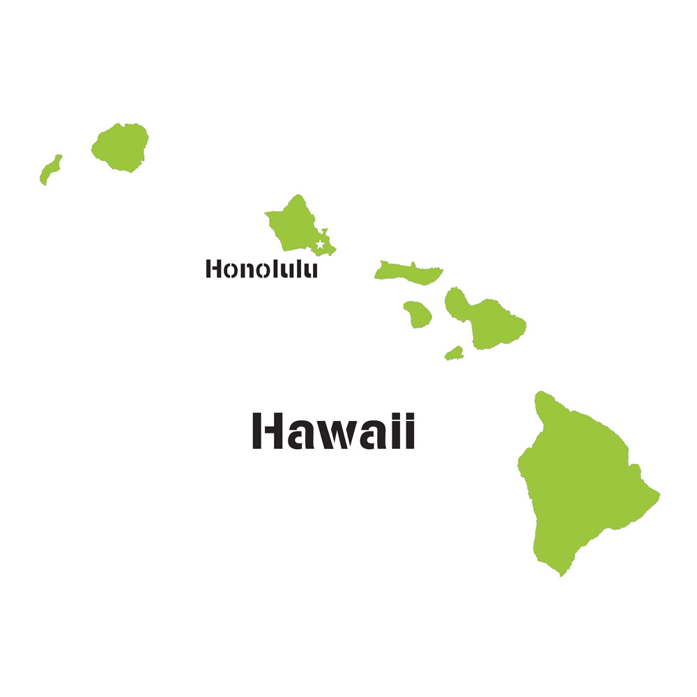 Hawaii State Map Stencil – Stencil Ease