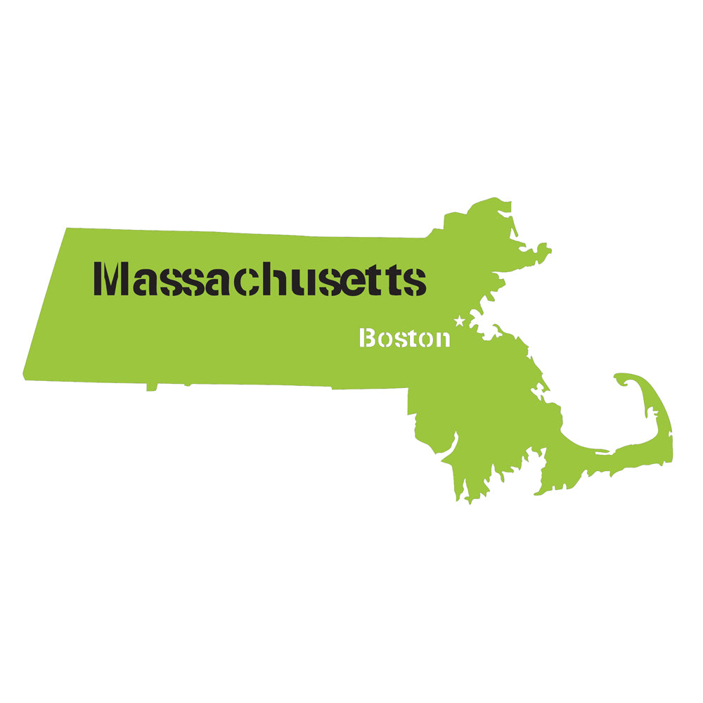 Massachusetts State Map Stencil – Stencil Ease