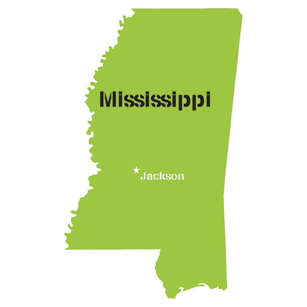 Mississippi State Map Stencil – Stencil Ease