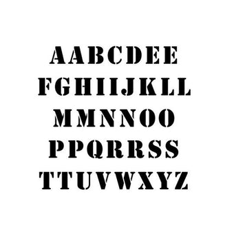 Stencil Font Letter and Number Stencil Sets