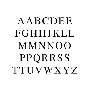 Times New Roman Letter and Number Stencil Set