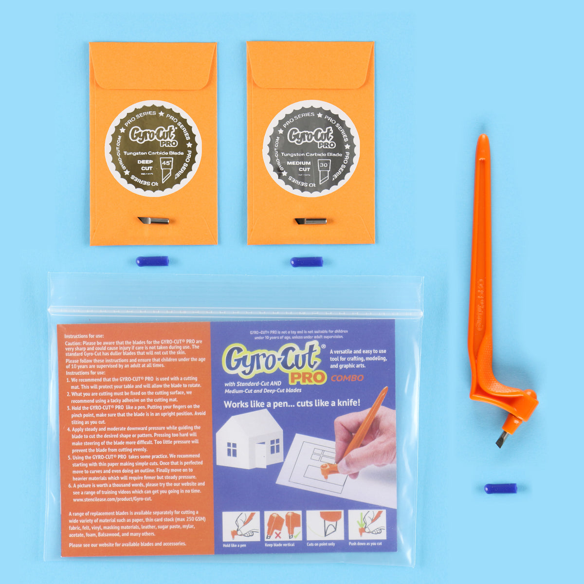 Gyro-cut PRO Starter Kit. Complete With a Gyro-cut PRO Tool, Standard Cut  Paper Blade and a 50ml Bottle of Sticky Mat Adhesive 