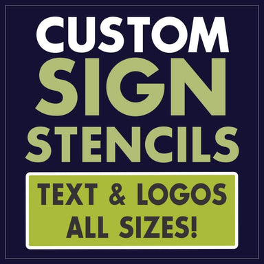 Custom Sign Stencils Text and Logo All Sizes 12 x 12 10 mil mylar stencil